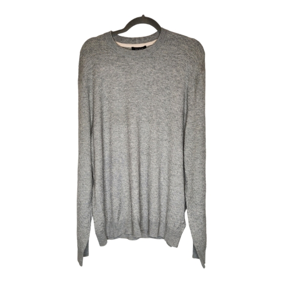NEW Ted Baker London Gray Marled Crew Neck Sweater Size 6/XXL - Picture 1 of 6